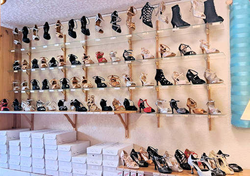 Chaussures danses latines femmes bout ouvert talon moyen à grand